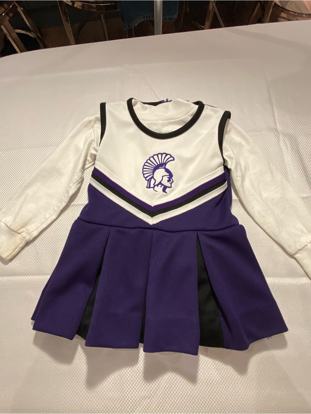 Kids Purple and White Cheerleader Costume Dress - Size 3